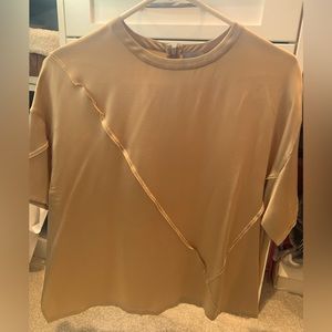 Beautiful gold silk T-shirt style top by VINCE